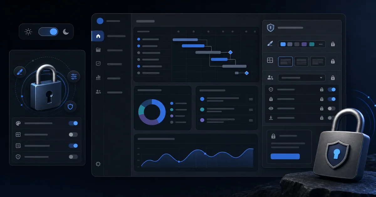 Sanctum Tasks June UI governance updates: skin prefs, org default, and admin lock